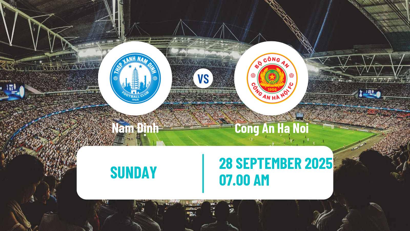 Soccer Vietnamese V League 1 Nam Định - Cong An Ha Noi
