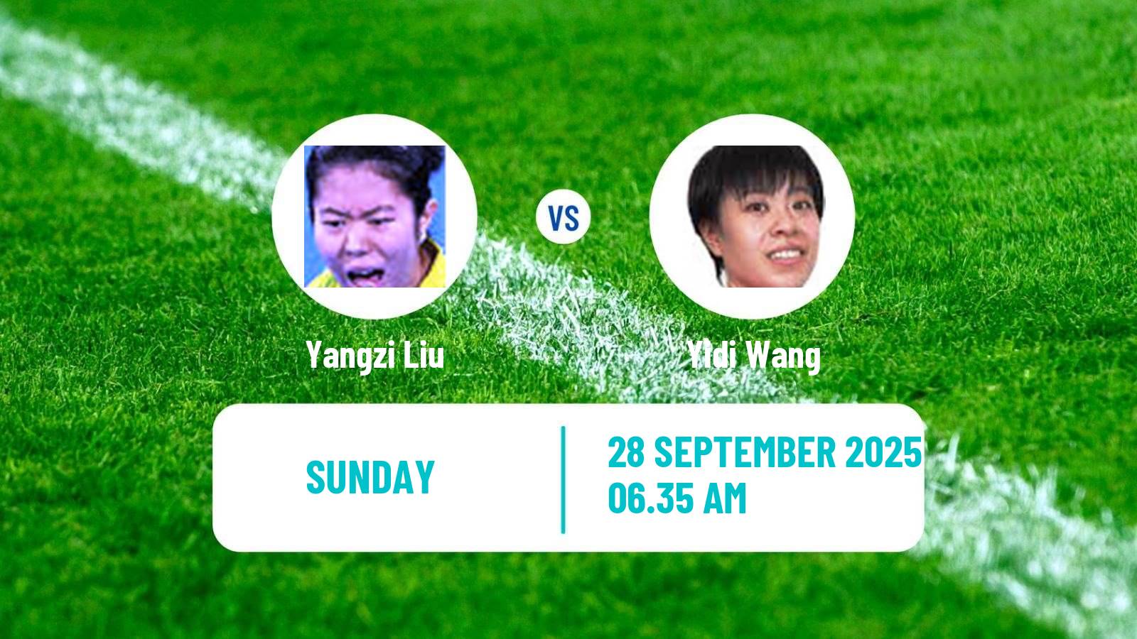 Table tennis China Smash Women Yangzi Liu - Yidi Wang
