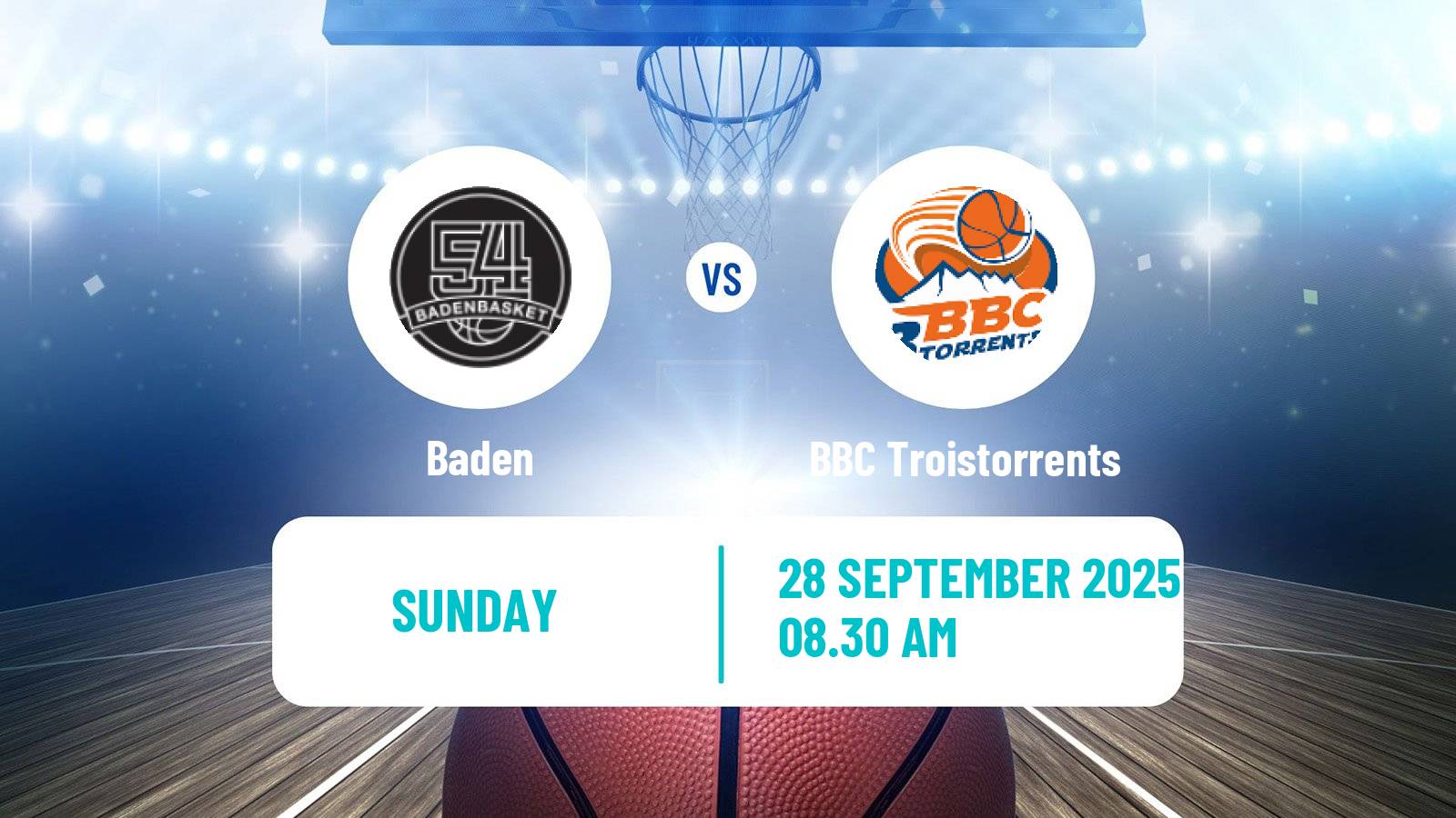 Basketball Swiss SB League Basketball Women Baden - BBC Troistorrents