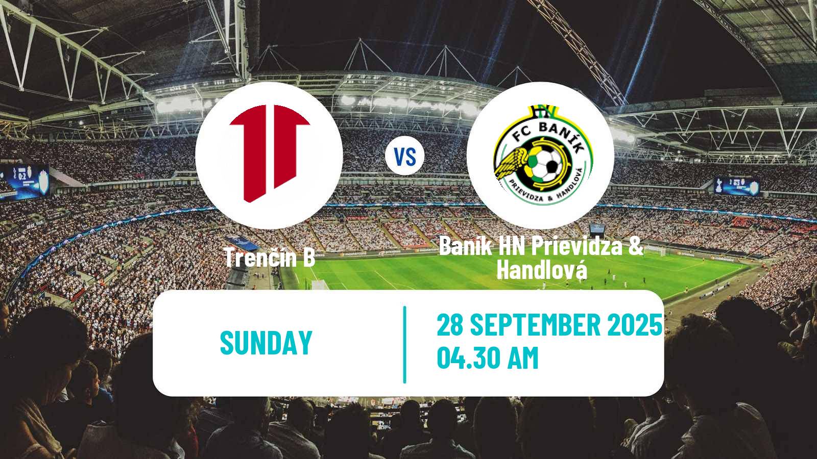 Soccer Slovak 3 Liga West Trenčín B - Baník HN Prievidza & Handlová