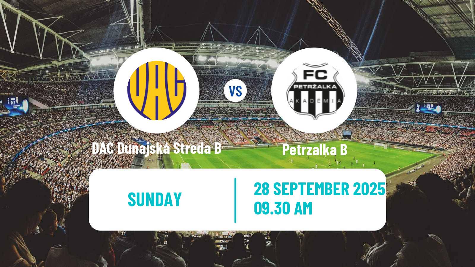 Soccer Slovak 3 Liga West DAC Dunajská Streda B - Petrzalka B