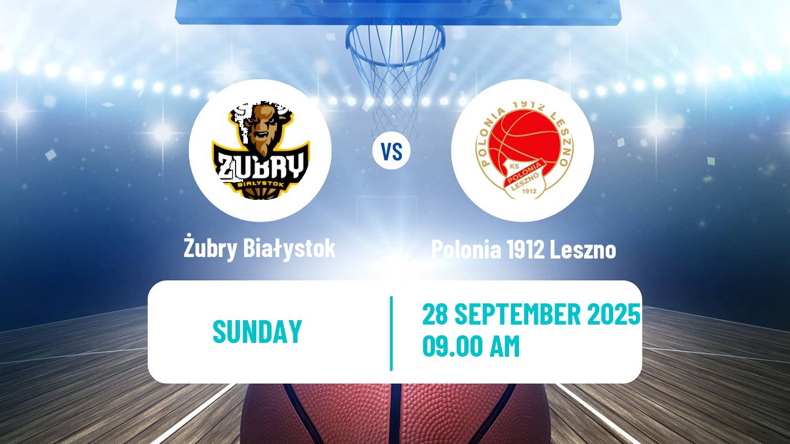 Basketball Polish 1 Liga Basketball Żubry Białystok - Polonia 1912 Leszno