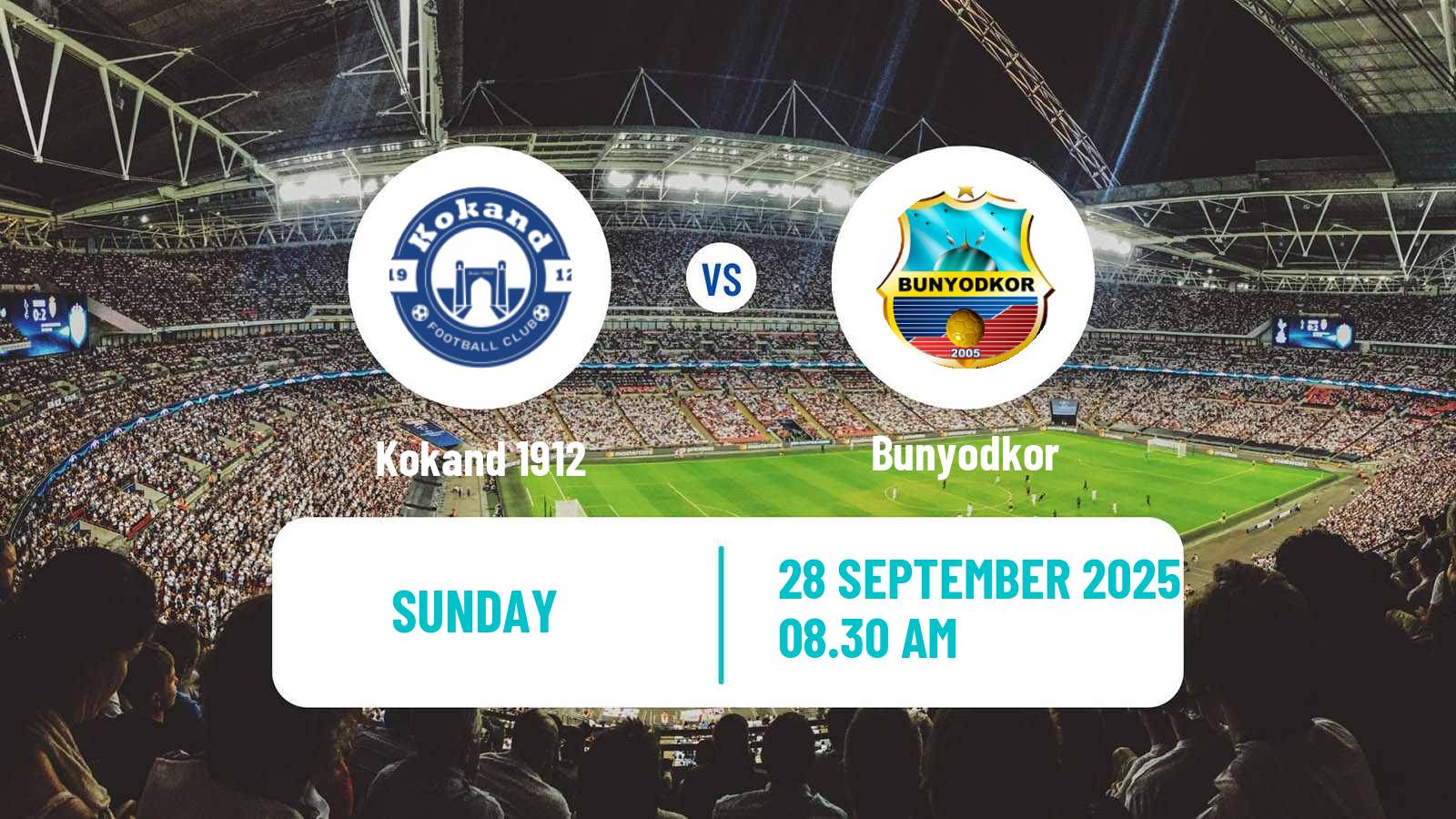 Soccer Uzbek League Kokand 1912 - Bunyodkor
