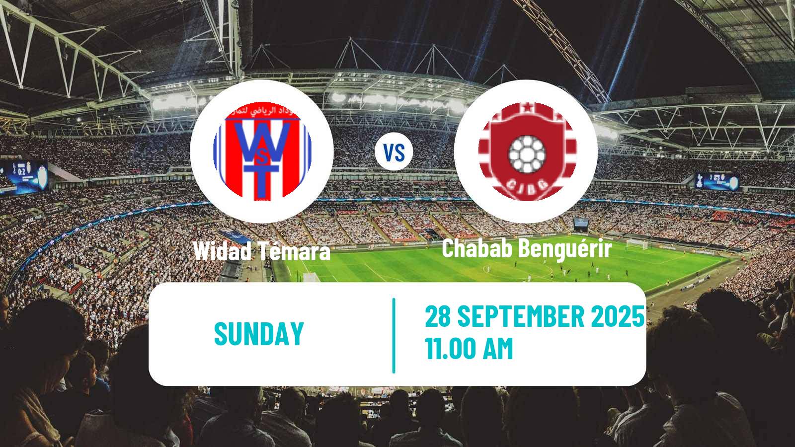Soccer Moroccan Botola 2 Widad Témara - Chabab Benguérir