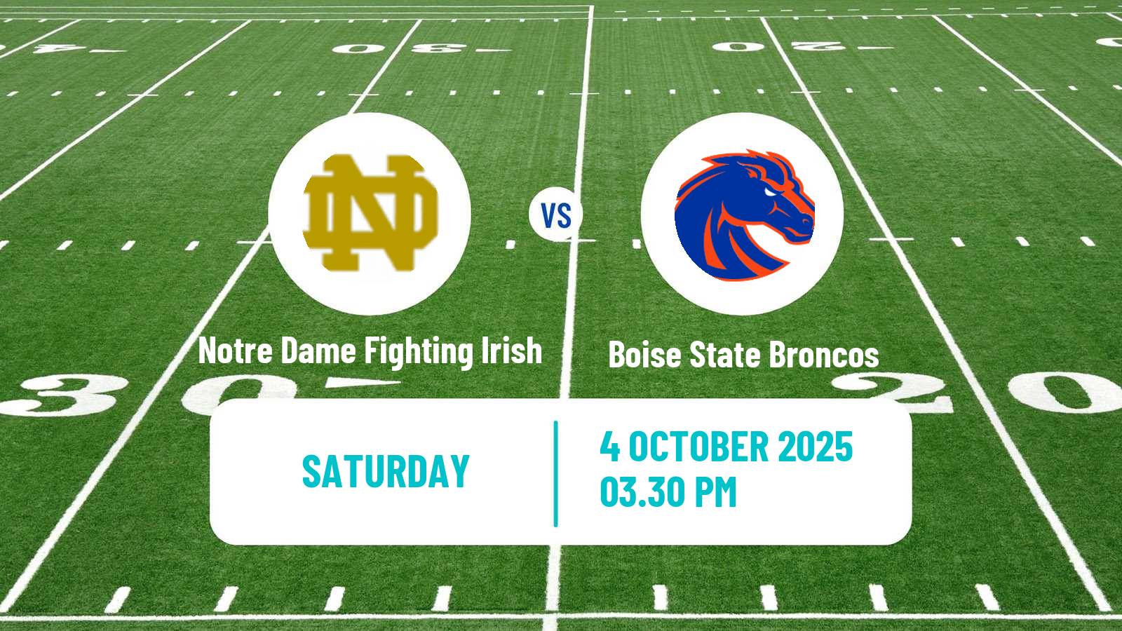 American football NCAA College Football Notre Dame Fighting Irish - Boise State Broncos