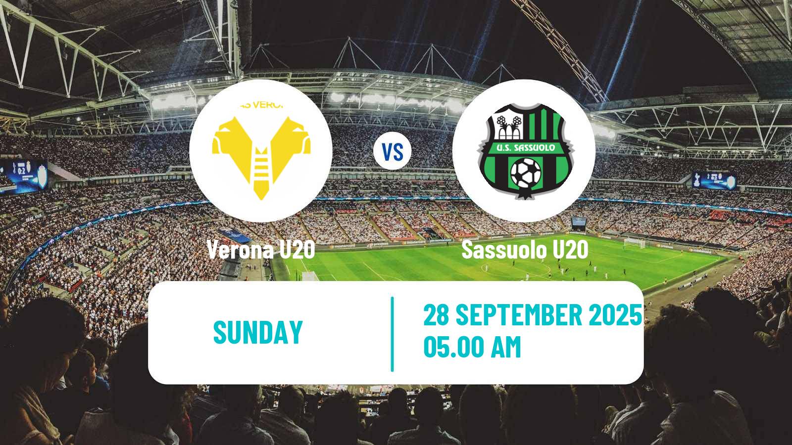Soccer Italian Primavera 1 Verona U20 - Sassuolo U20