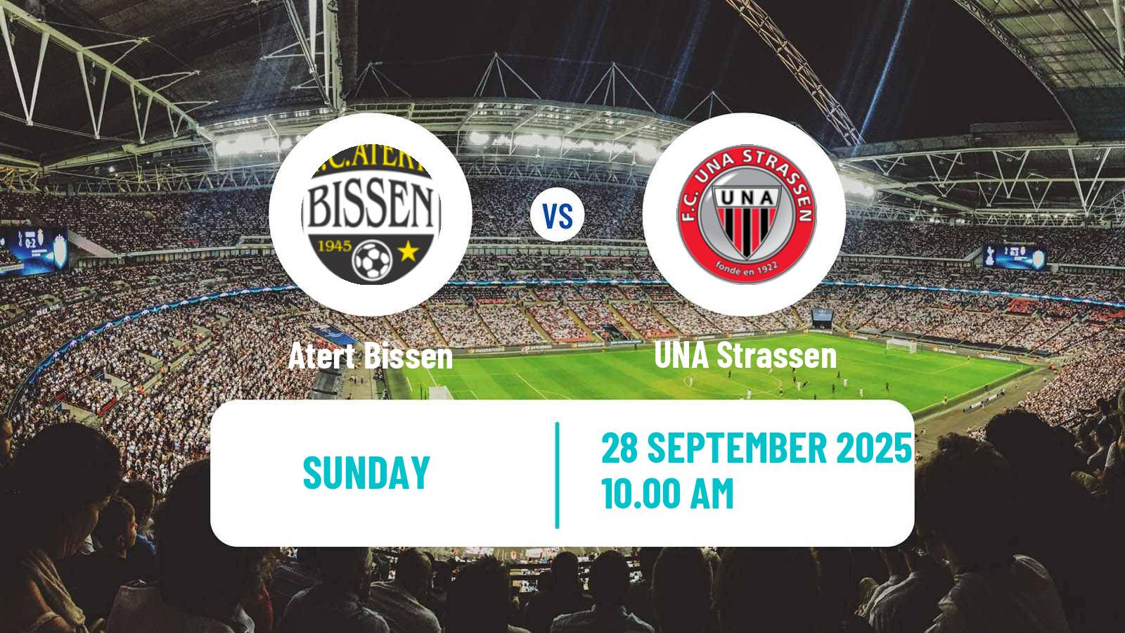 Soccer Luxembourg National Division Atert Bissen - UNA Strassen