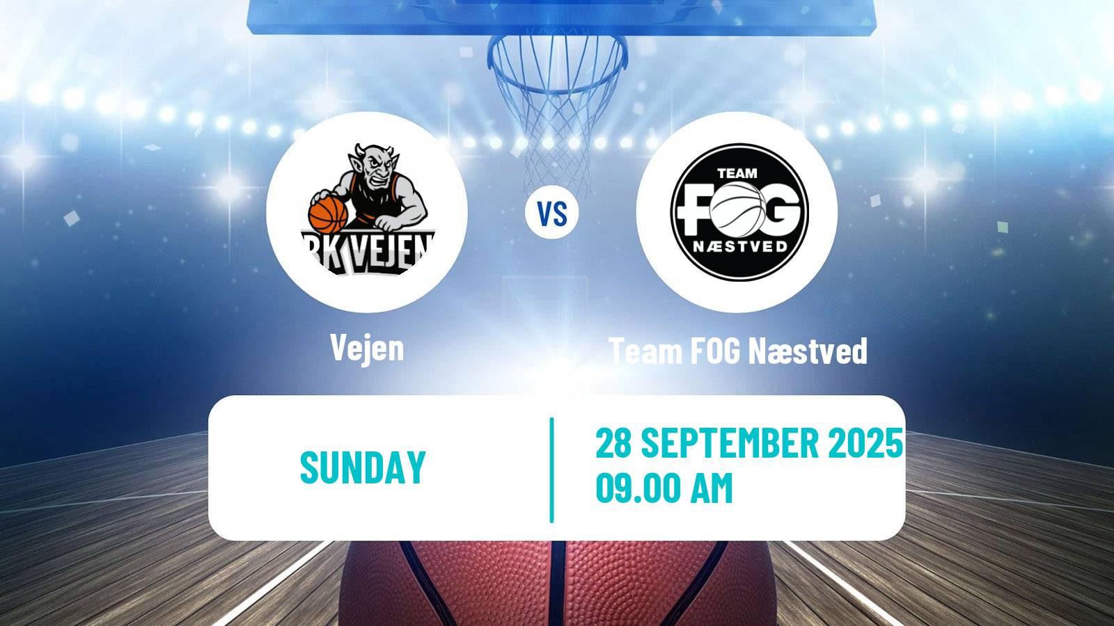 Basketball Danish Basketligaen Vejen - Team FOG Næstved
