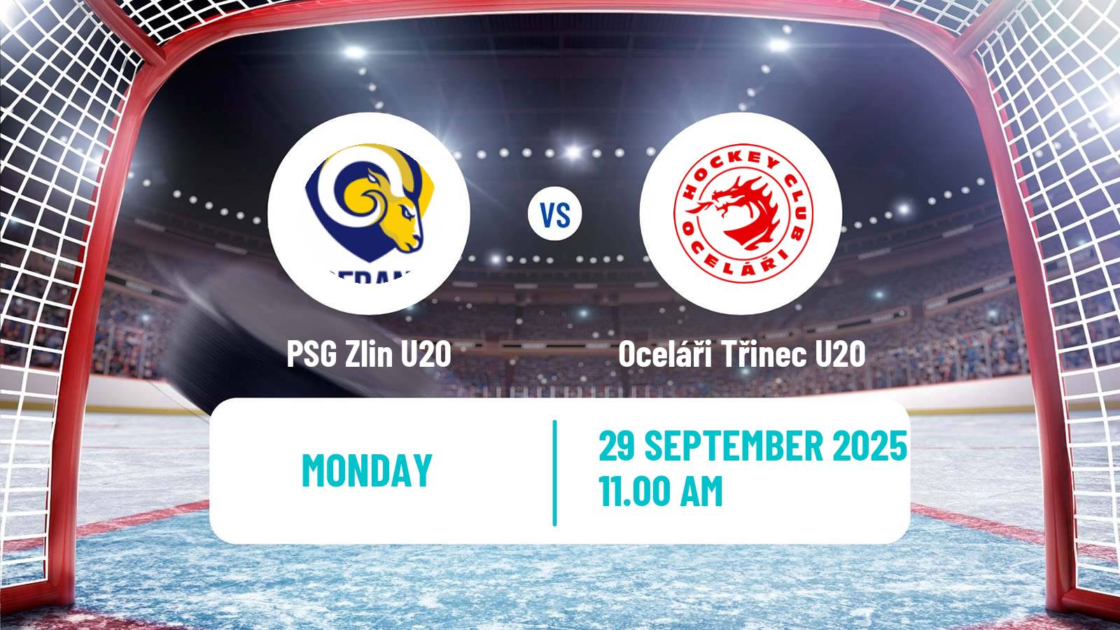 Hockey Czech ELJ Zlin U20 - Oceláři Třinec U20