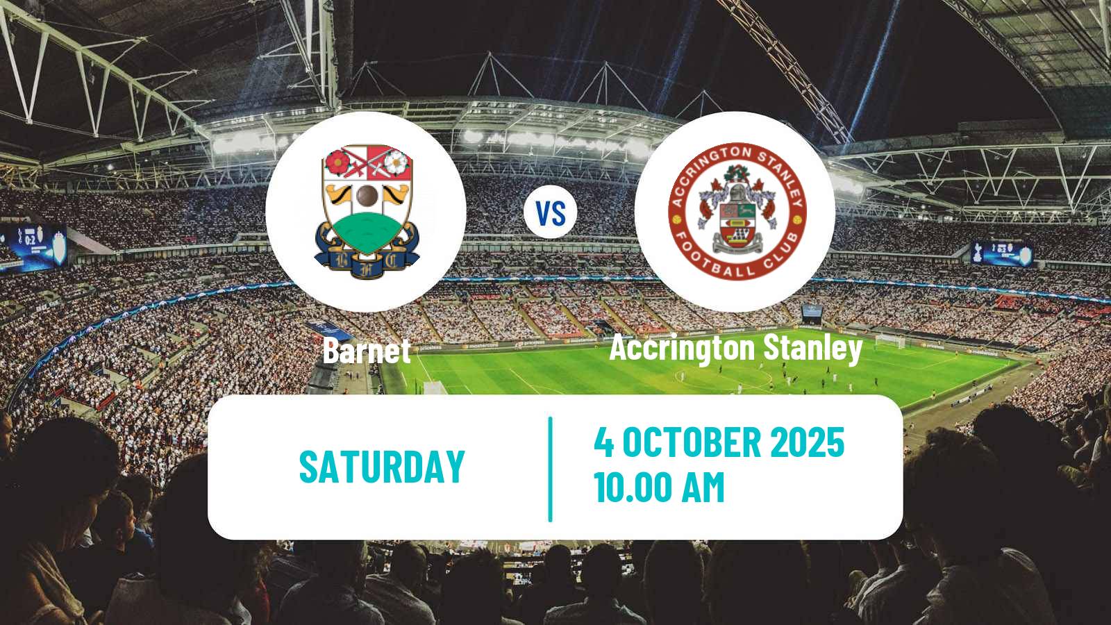 Soccer English League Two Barnet - Accrington Stanley