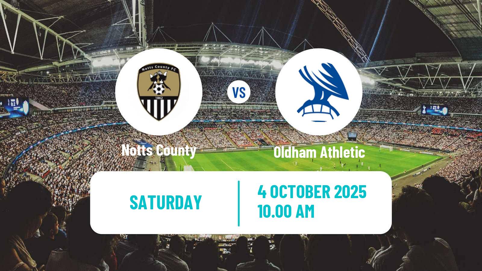Soccer English League Two Notts County - Oldham Athletic