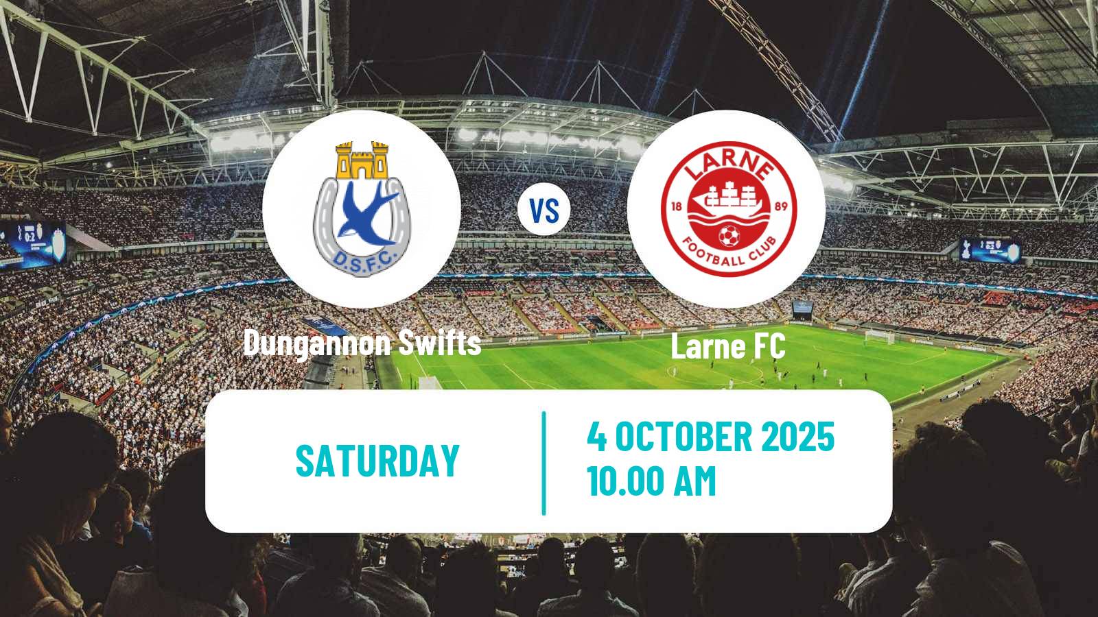 Soccer Northern Irish Premiership Dungannon Swifts - Larne