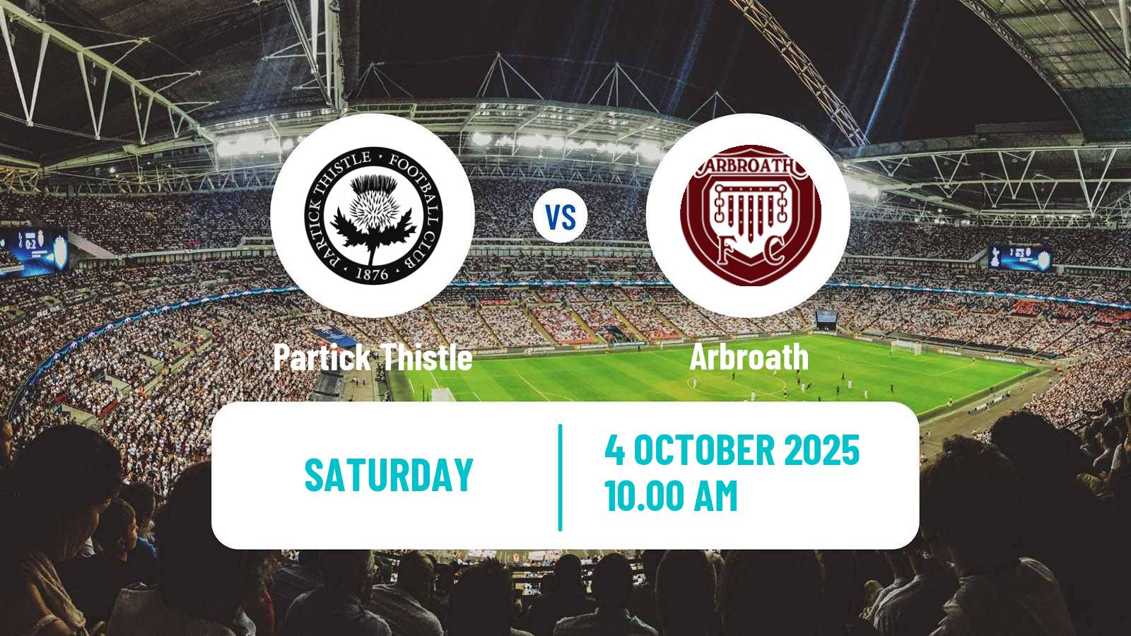 Soccer Scottish Football Championship Partick Thistle - Arbroath