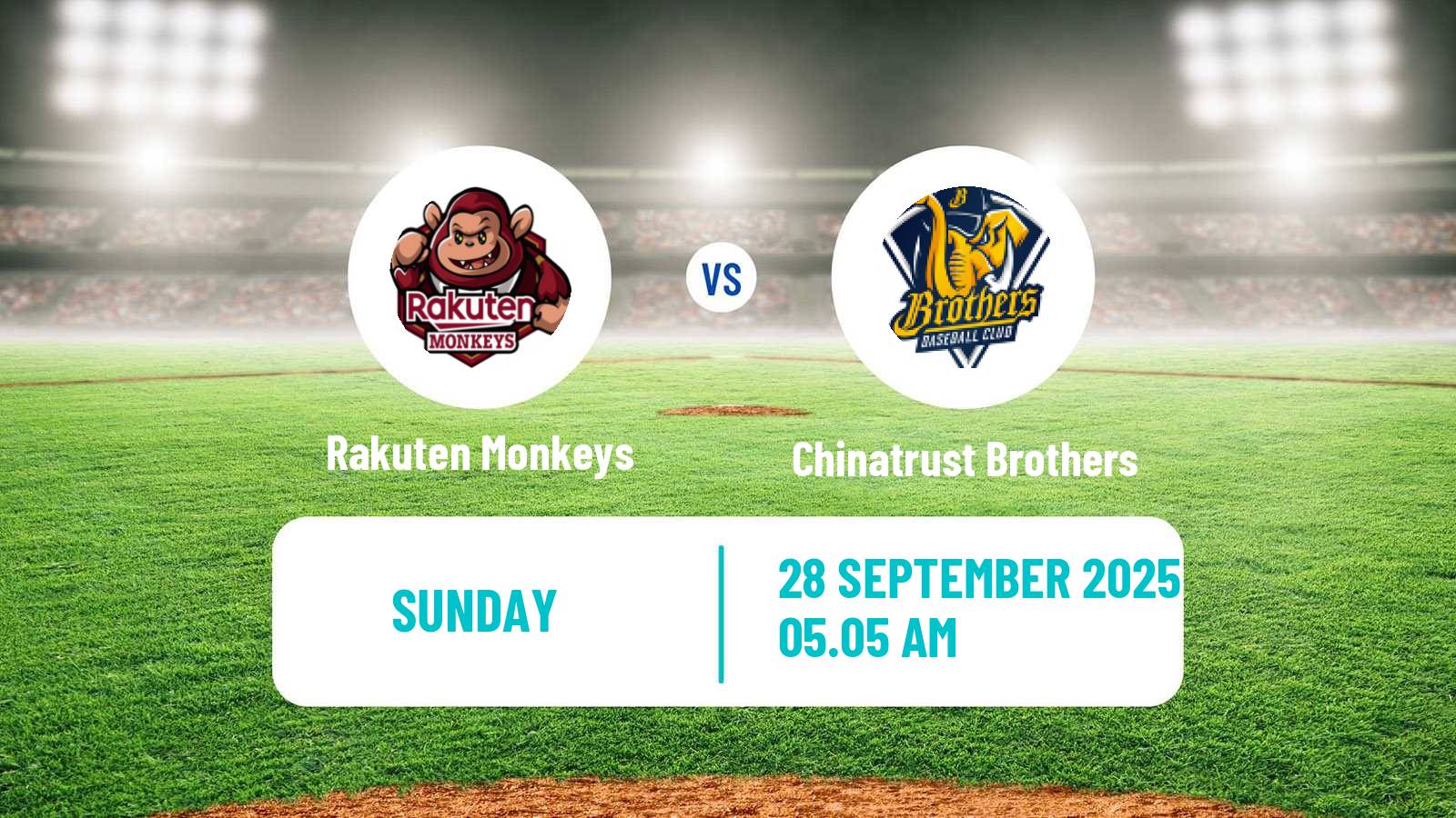 Baseball Taiwan CPBL Rakuten Monkeys - Chinatrust Brothers