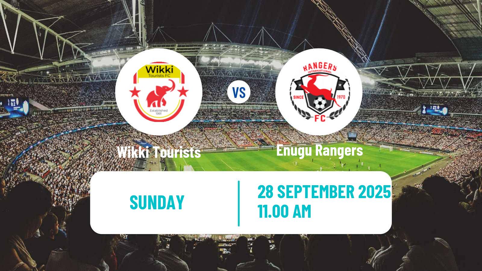 Soccer Nigerian Premier League Wikki Tourists - Enugu Rangers