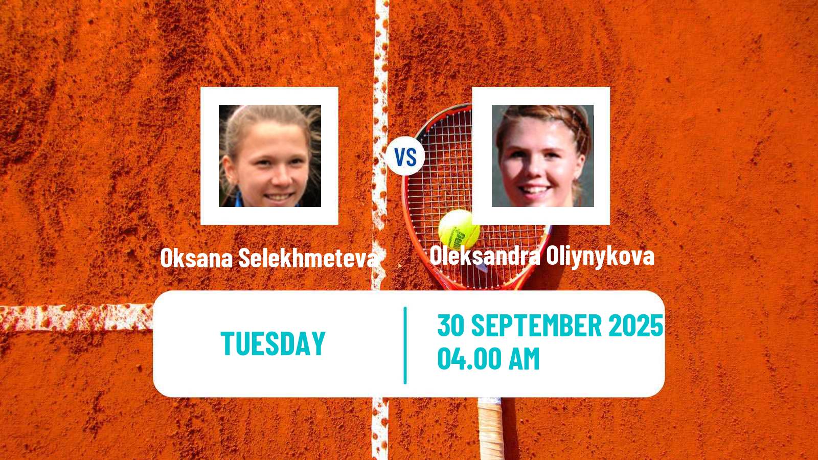 Tennis Rende Challenger Women Oksana Selekhmeteva - Oleksandra Oliynykova