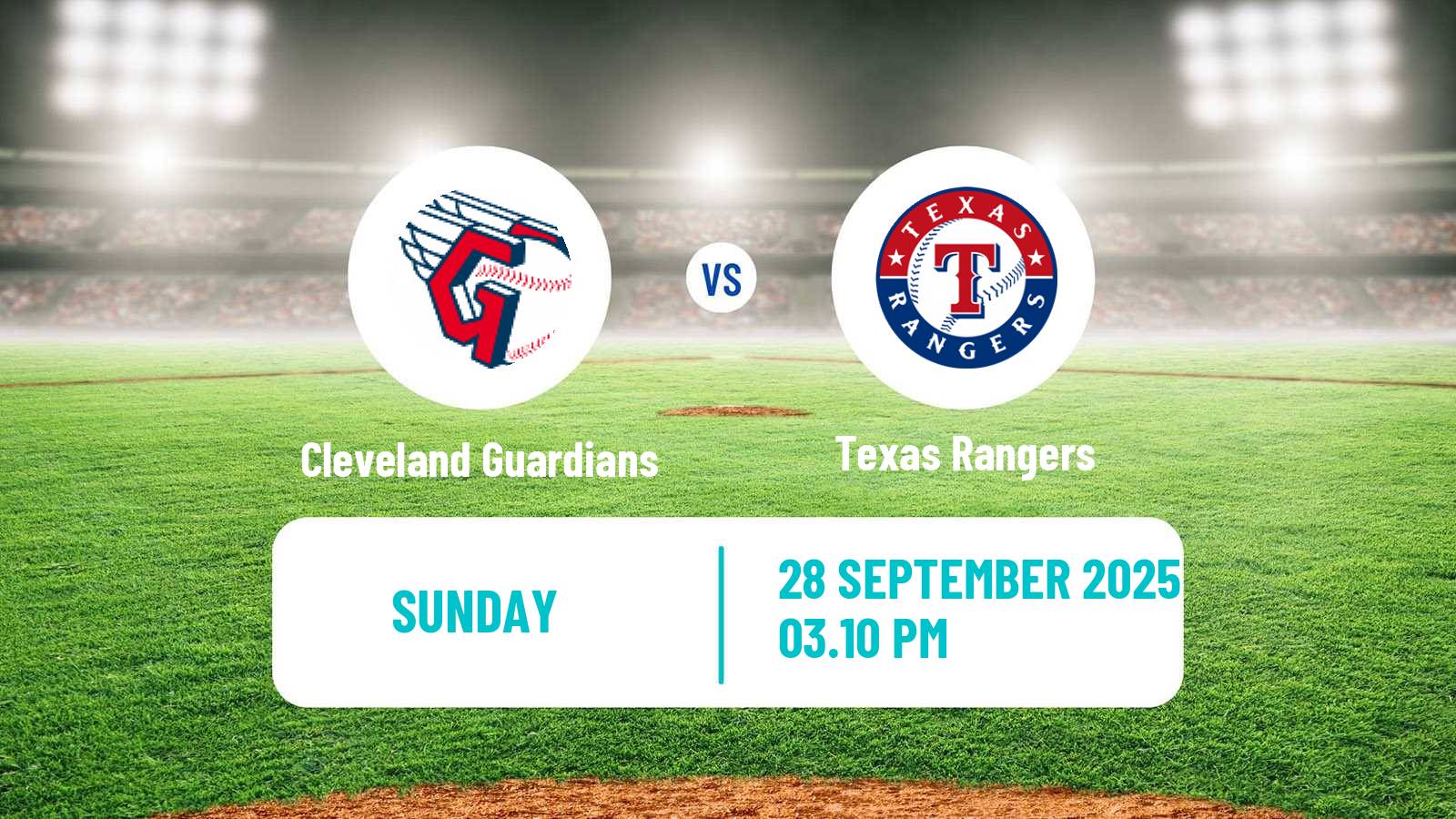 Baseball MLB Cleveland Guardians - Texas Rangers
