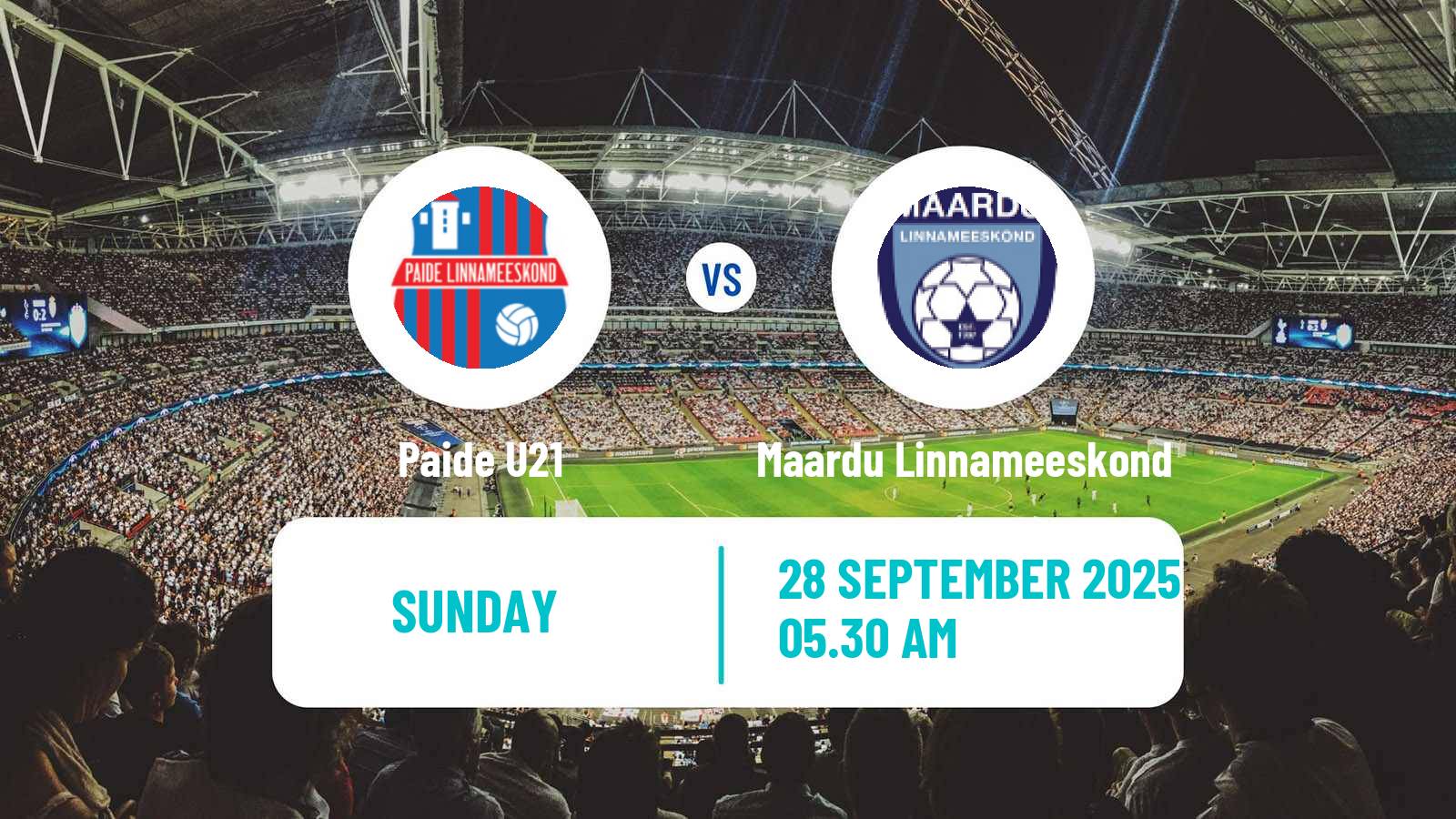 Soccer Estonian Esiliiga B Paide U21 - Maardu Linnameeskond