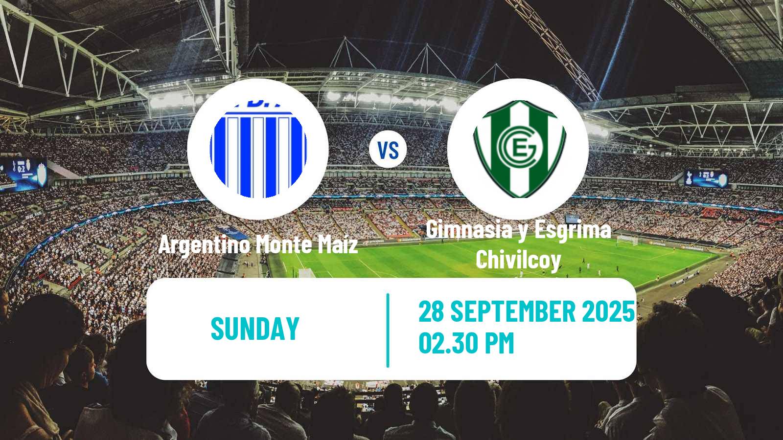 Soccer Argentinian Torneo Federal Argentino Monte Maíz - Gimnasia y Esgrima Chivilcoy