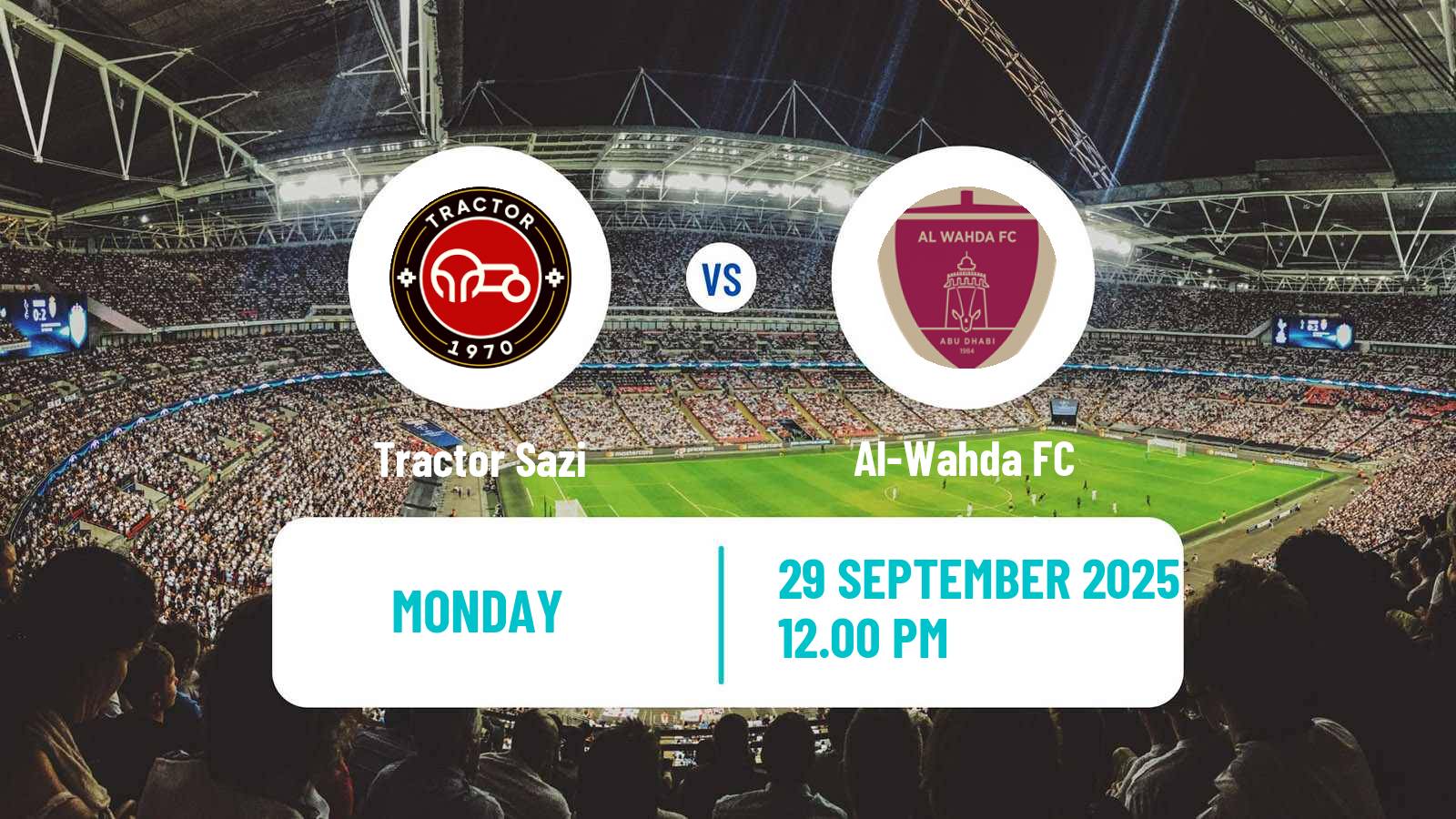 Soccer AFC Champions League Tractor Sazi - Al-Wahda