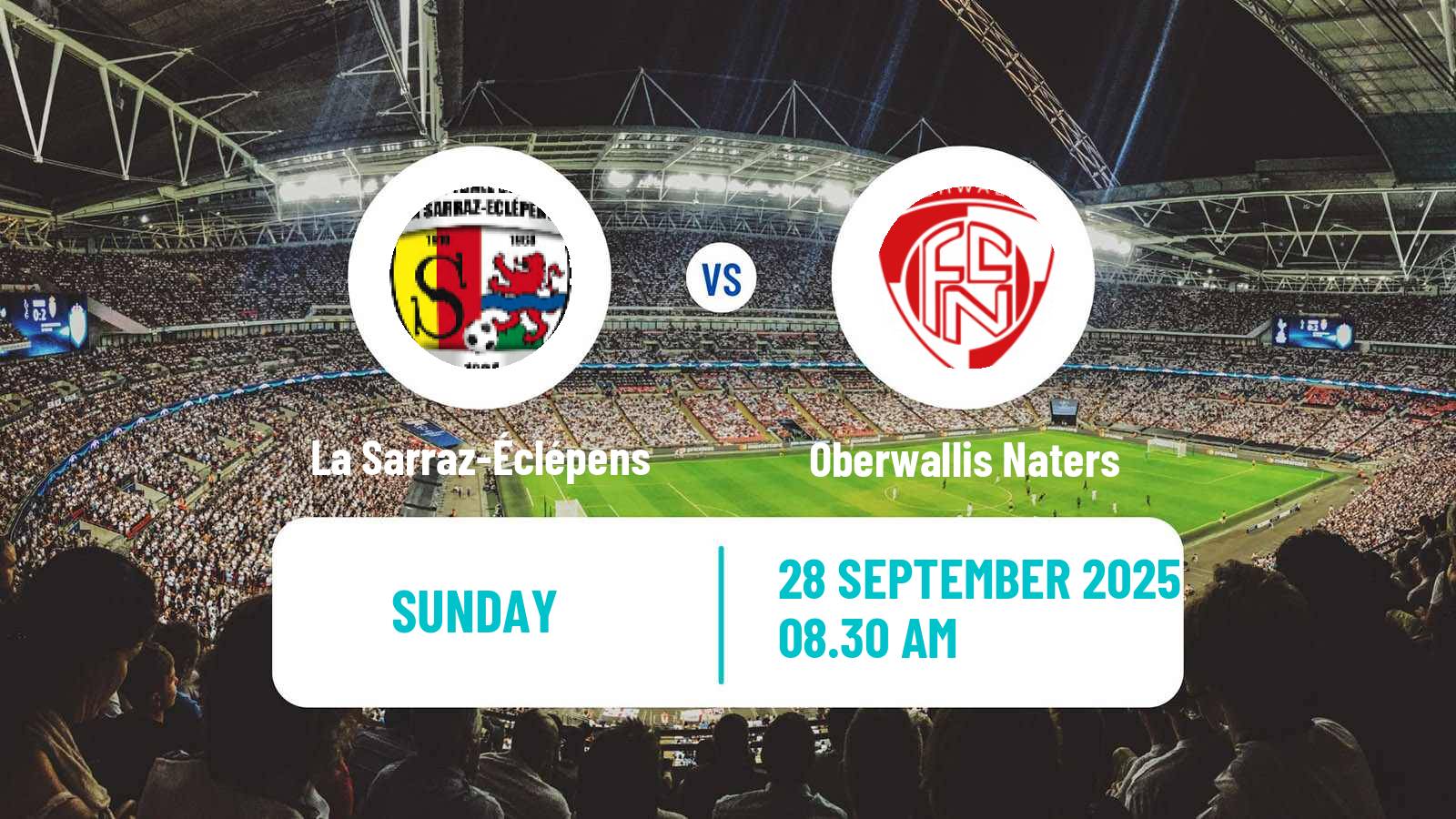 Soccer Swiss 1 Liga Classic Group 1 La Sarraz-Éclépens - Oberwallis Naters
