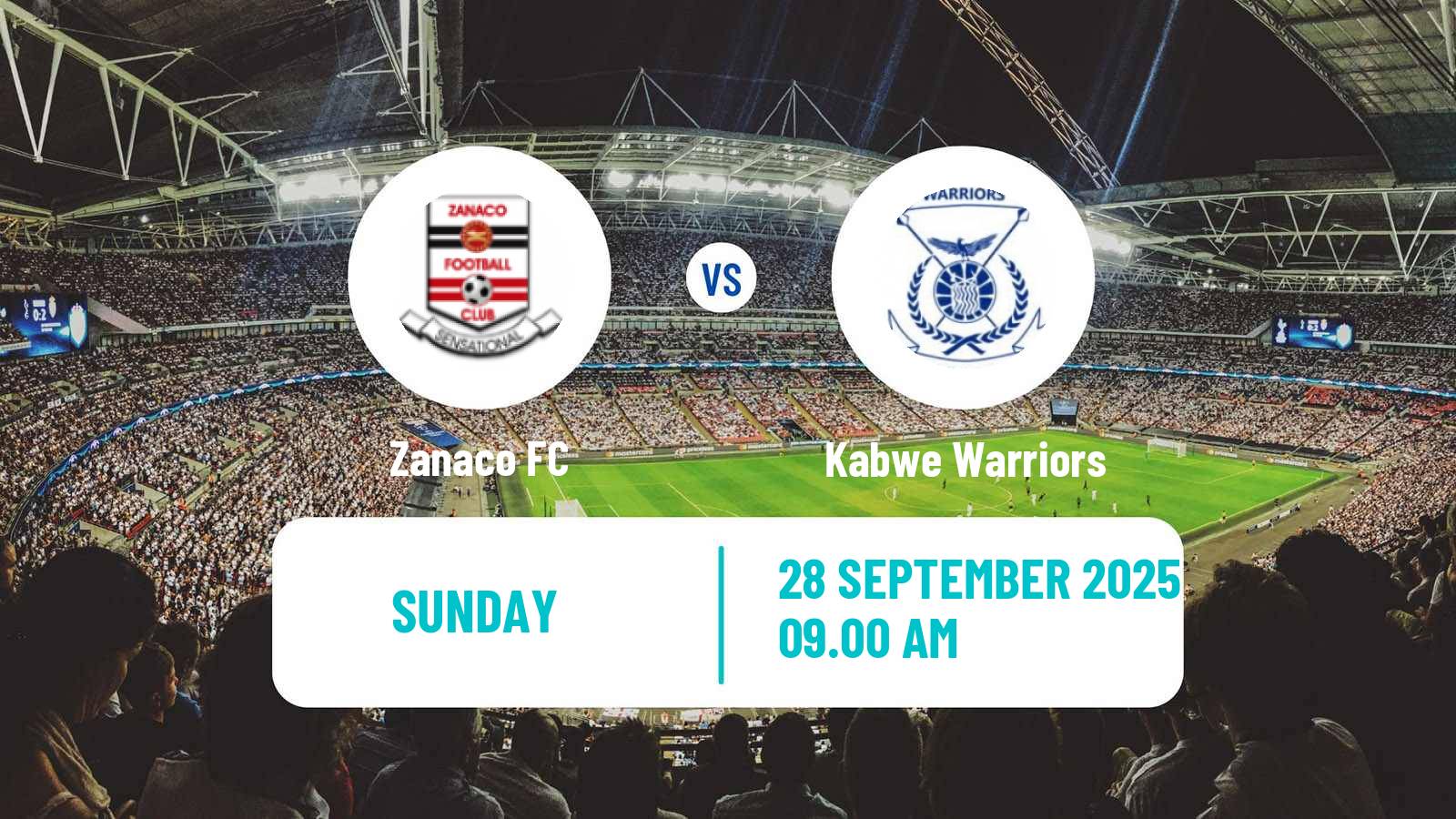 Soccer Zambian Premier League Zanaco - Kabwe Warriors