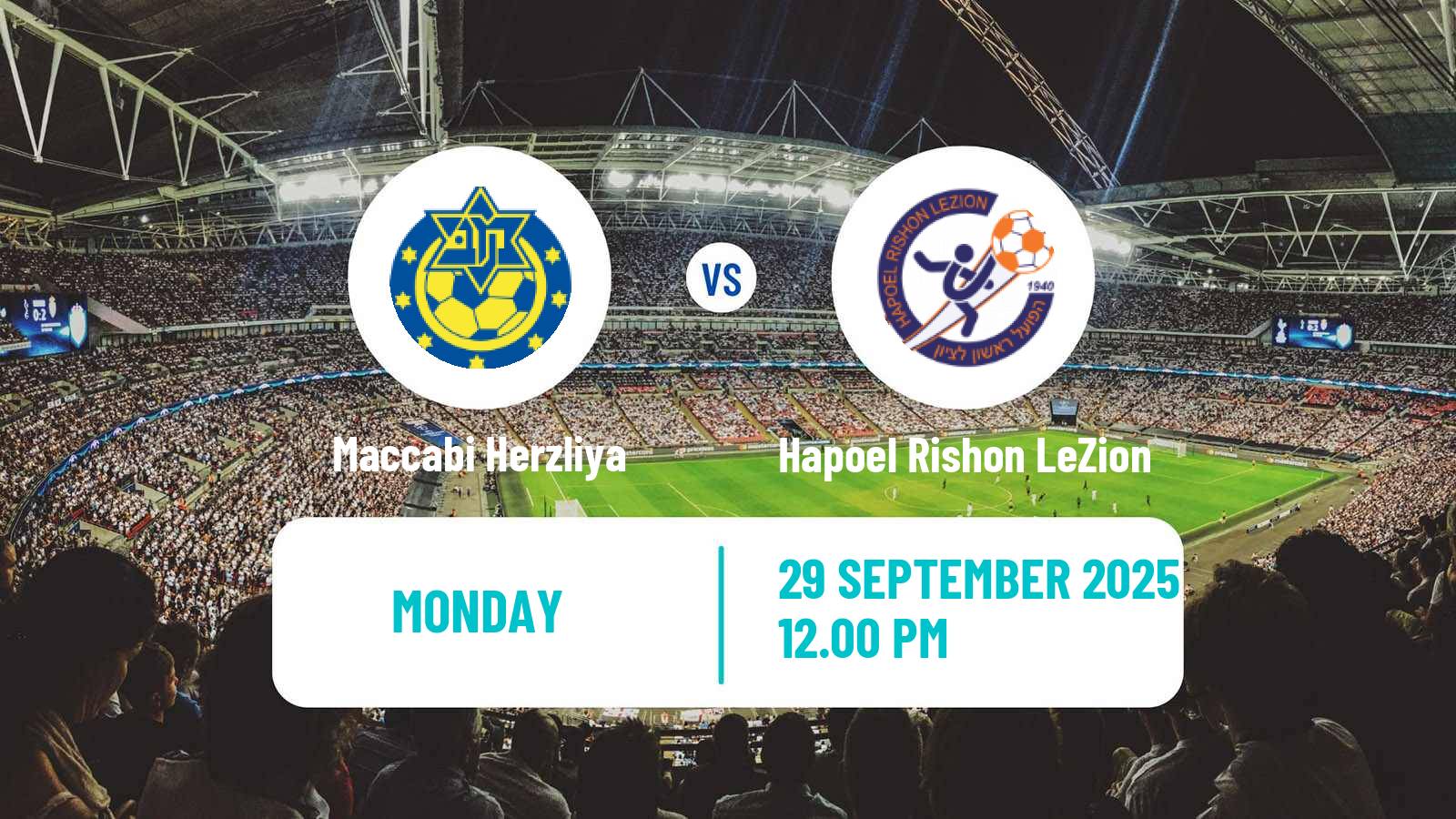 Soccer Israeli Liga Leumit Maccabi Herzliya - Hapoel Rishon LeZion