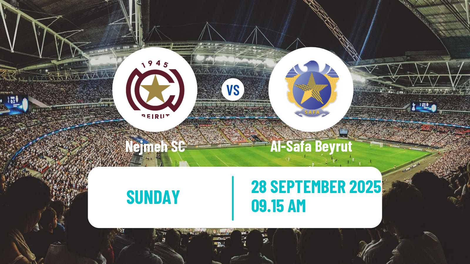 Soccer Lebanese Premier League Nejmeh - Al-Safa Beyrut