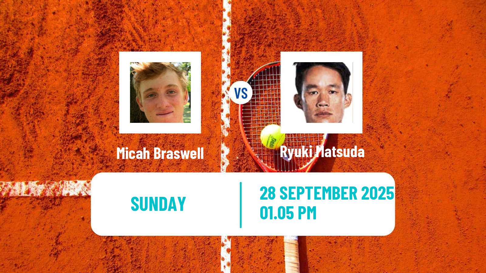 Tennis Tiburon Challenger Men Micah Braswell - Ryuki Matsuda