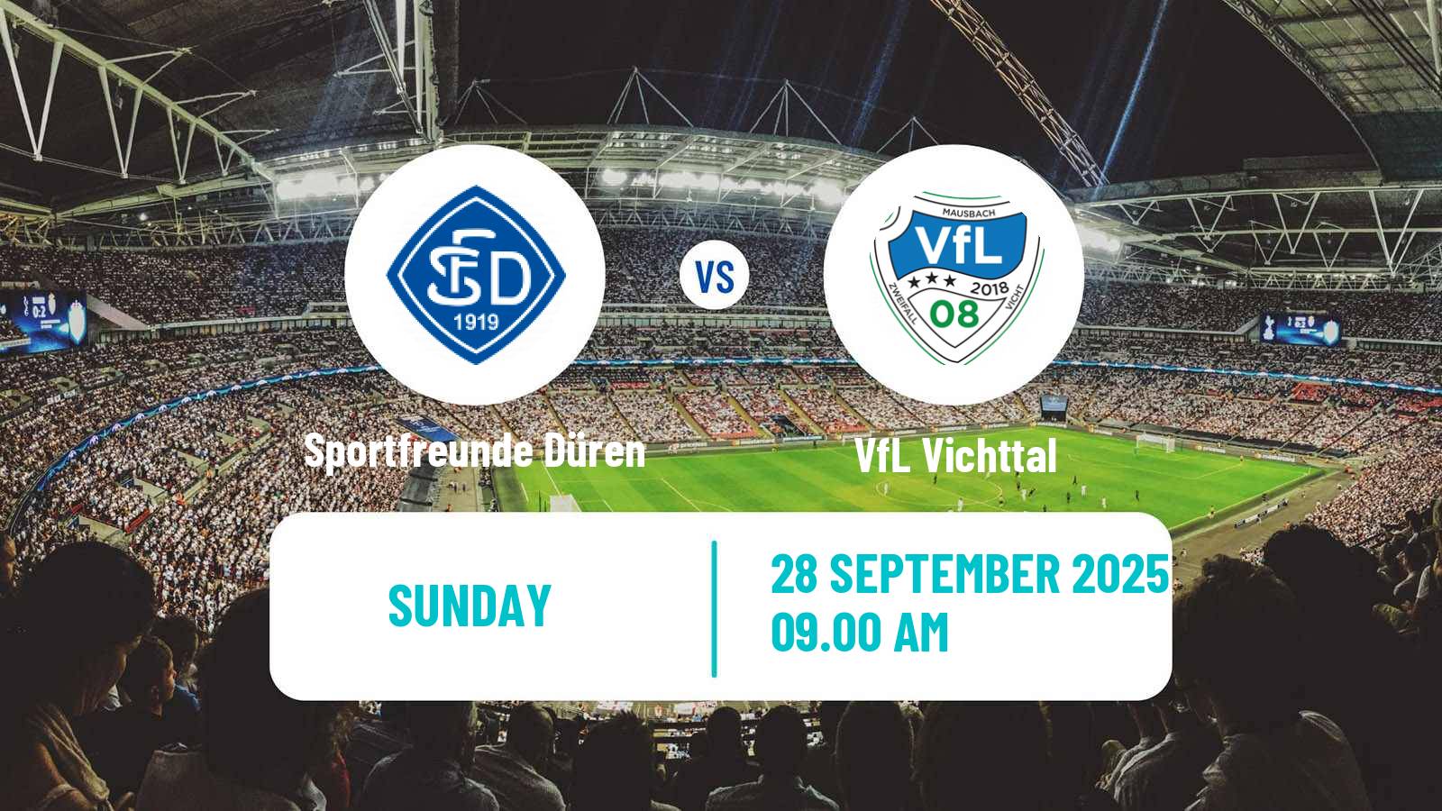 Soccer German Oberliga Mittelrhein Sportfreunde Düren - Vichttal