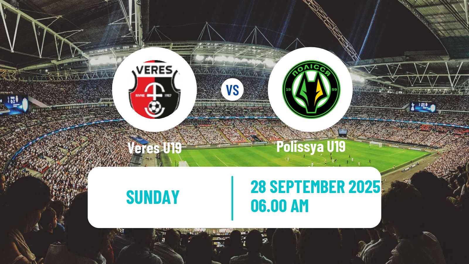 Soccer Ukrainian U19 League Veres U19 - Polissya U19