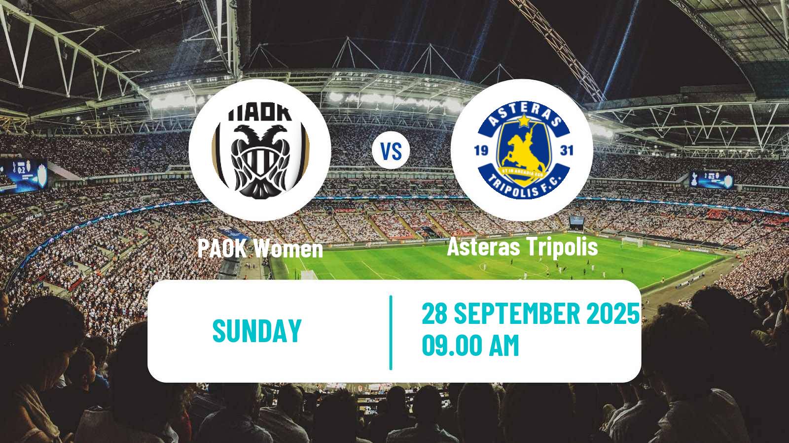Soccer Greek Division A Women PAOK - Asteras Tripolis