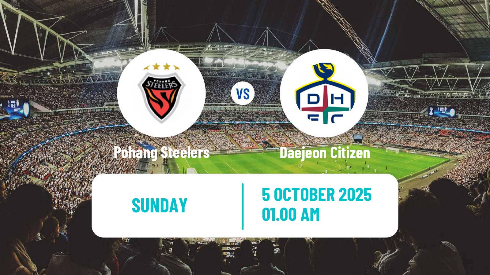 Soccer South Korean K-League 1 Pohang Steelers - Daejeon Citizen