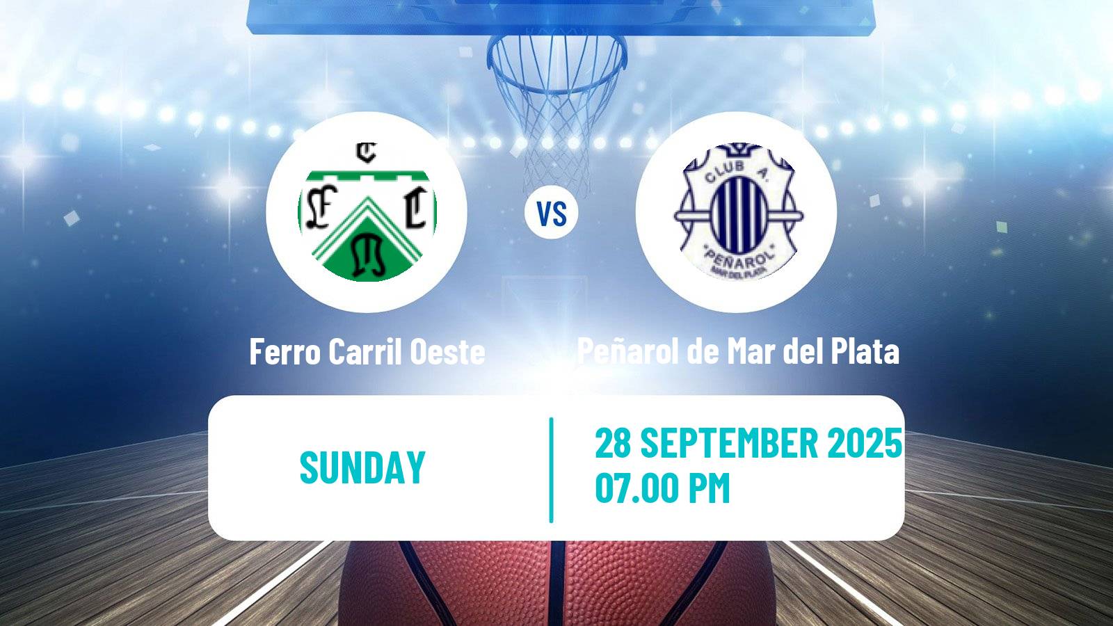 Basketball Argentinian LNB Ferro Carril Oeste - Peñarol de Mar del Plata