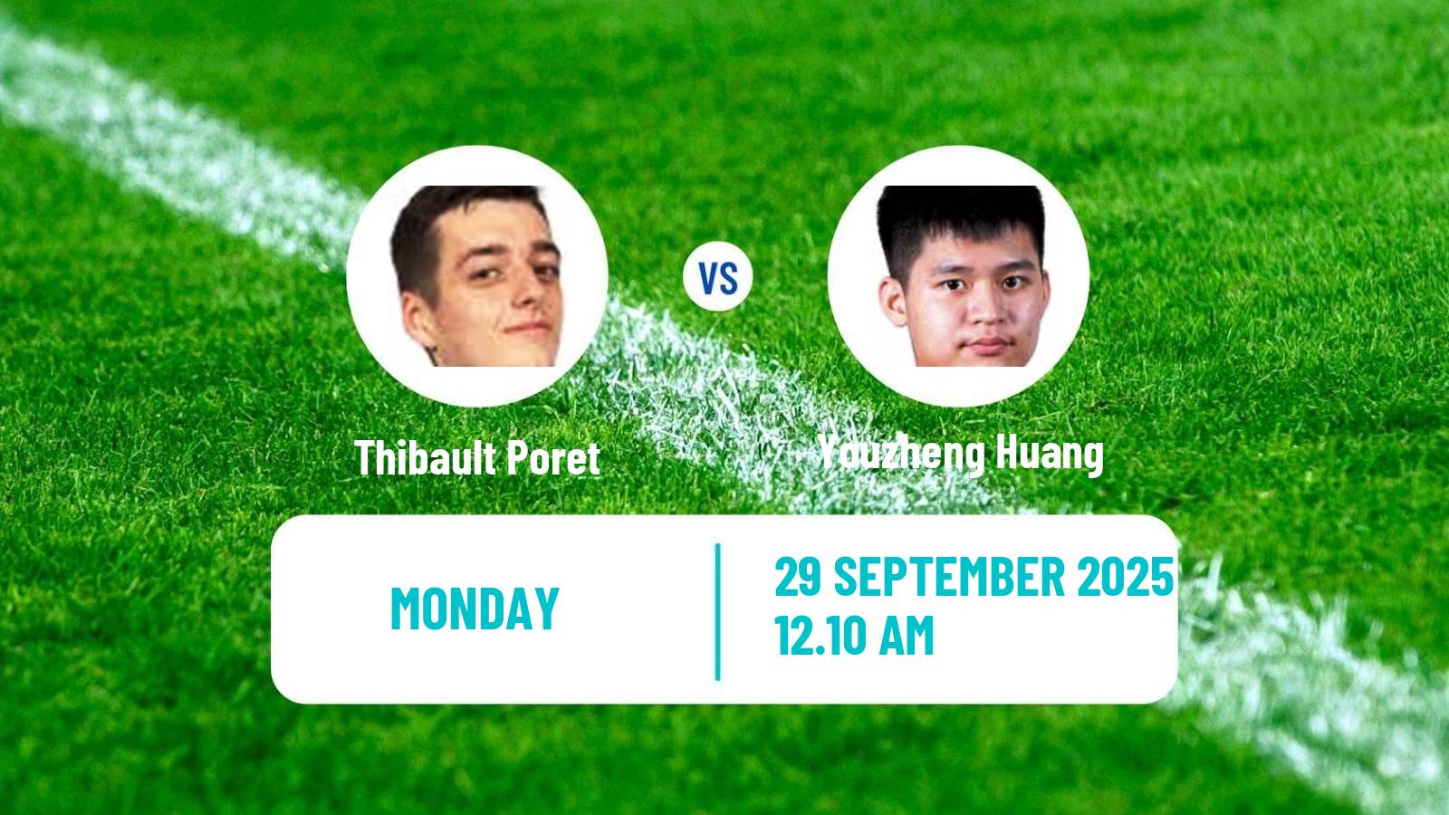 Table tennis China Smash Men Thibault Poret - Youzheng Huang