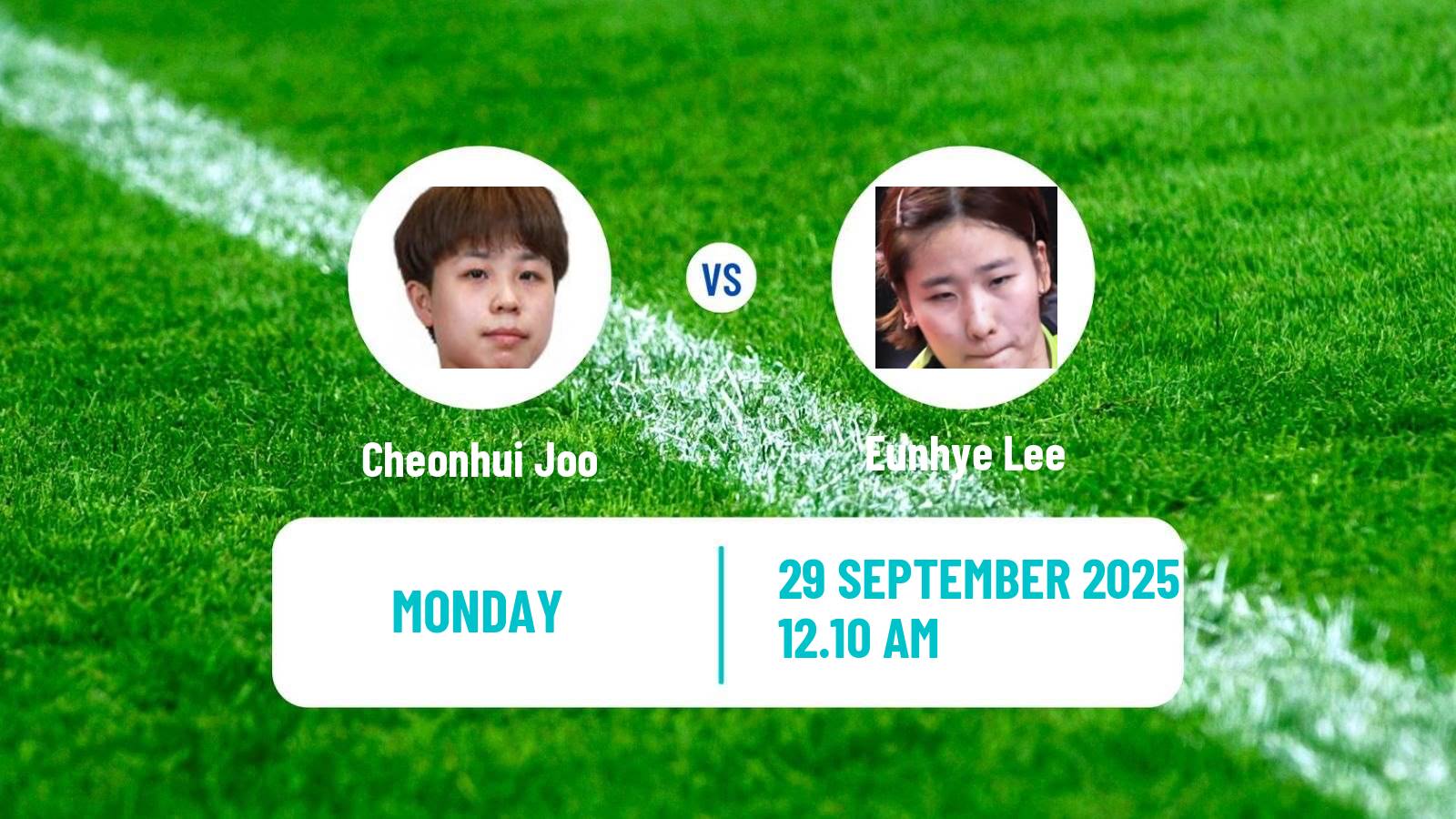 Table tennis China Smash Women Cheonhui Joo - Eunhye Lee