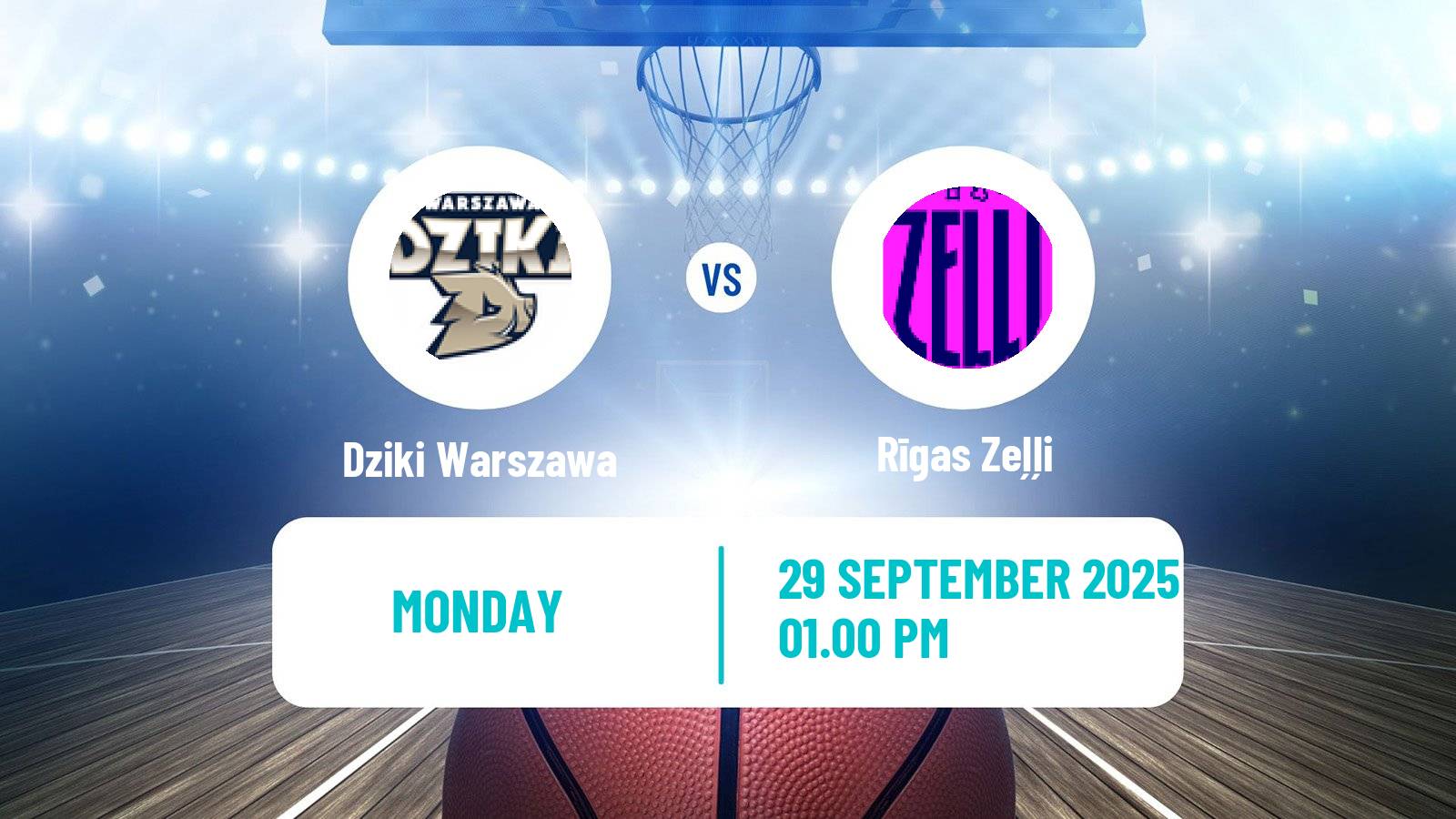 Basketball ENBL Dziki Warszawa - Rīgas Zeļļi