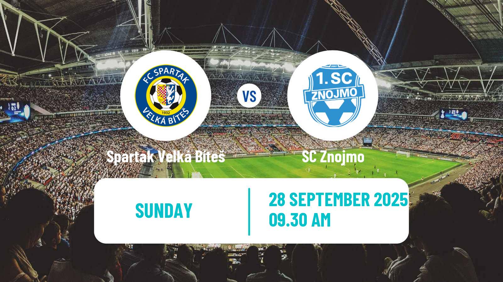 Soccer Czech Division D Spartak Velká Bíteš - Znojmo