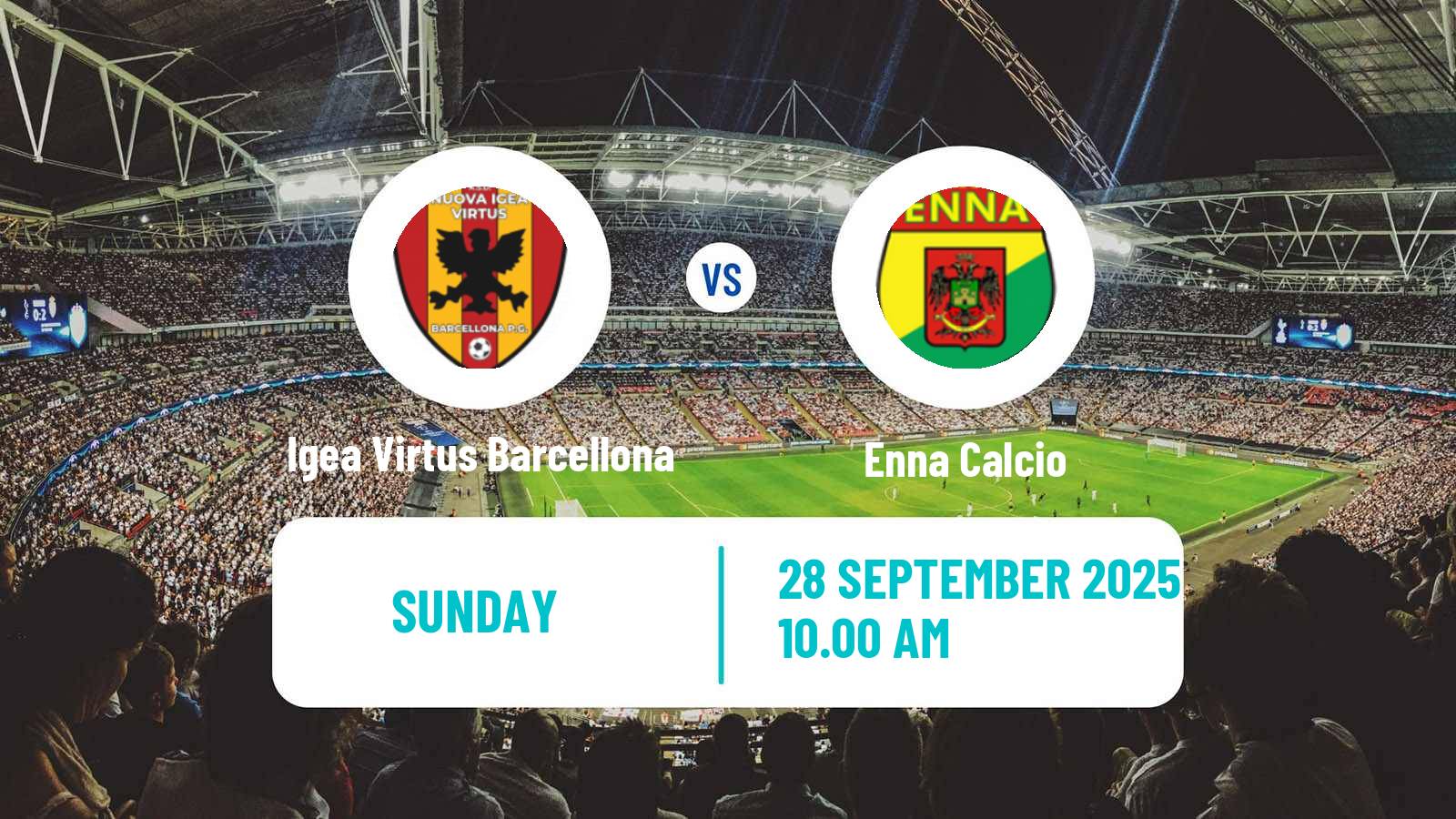 Soccer Italian Serie D - Group I Igea Virtus Barcellona - Enna