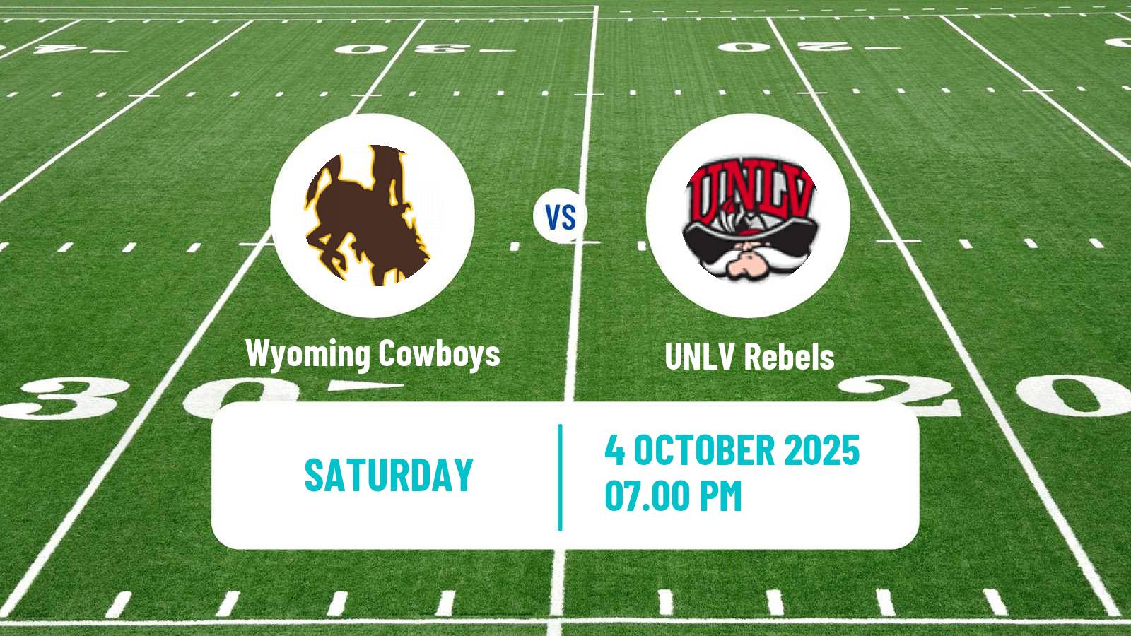 American football NCAA College Football Wyoming Cowboys - UNLV Rebels