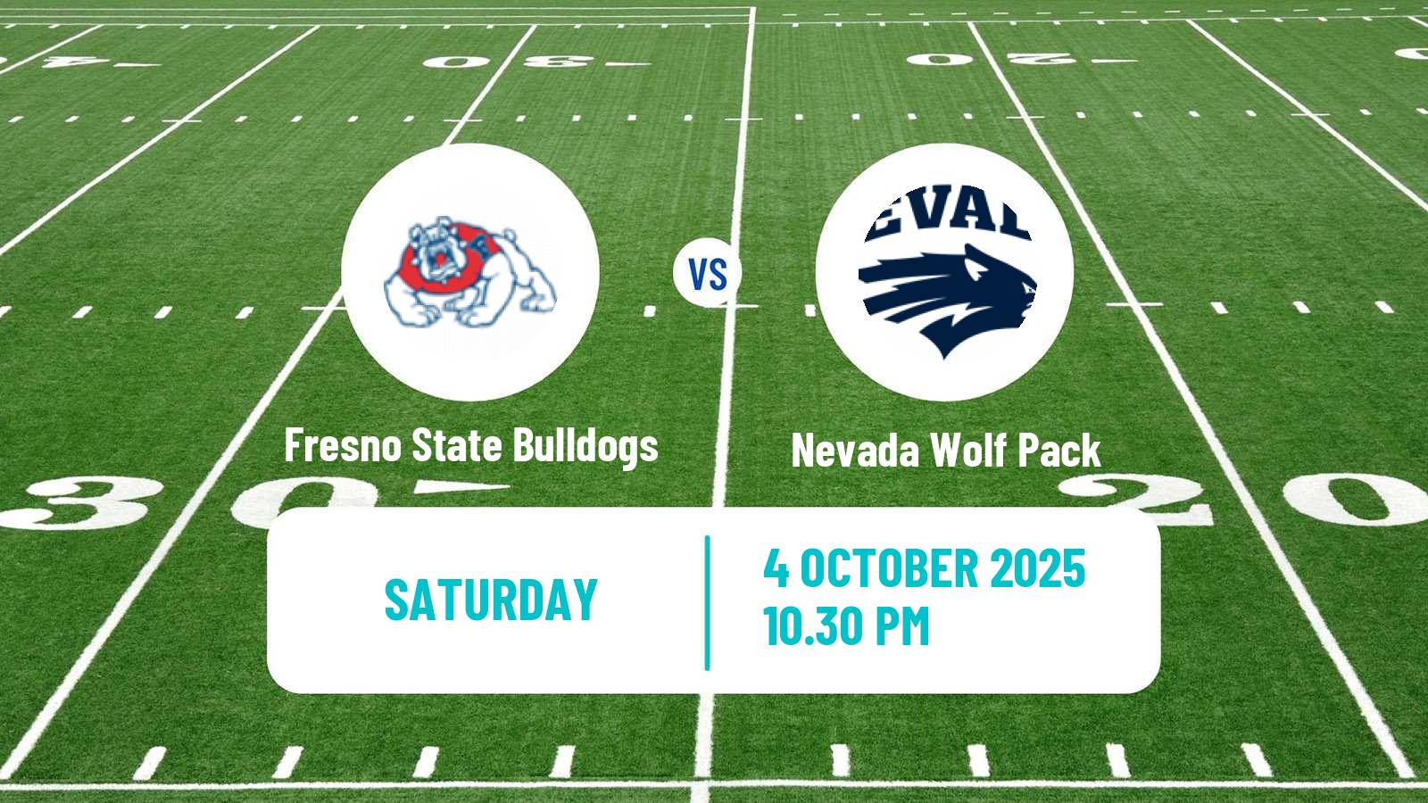 American football NCAA College Football Fresno State Bulldogs - Nevada Wolf Pack