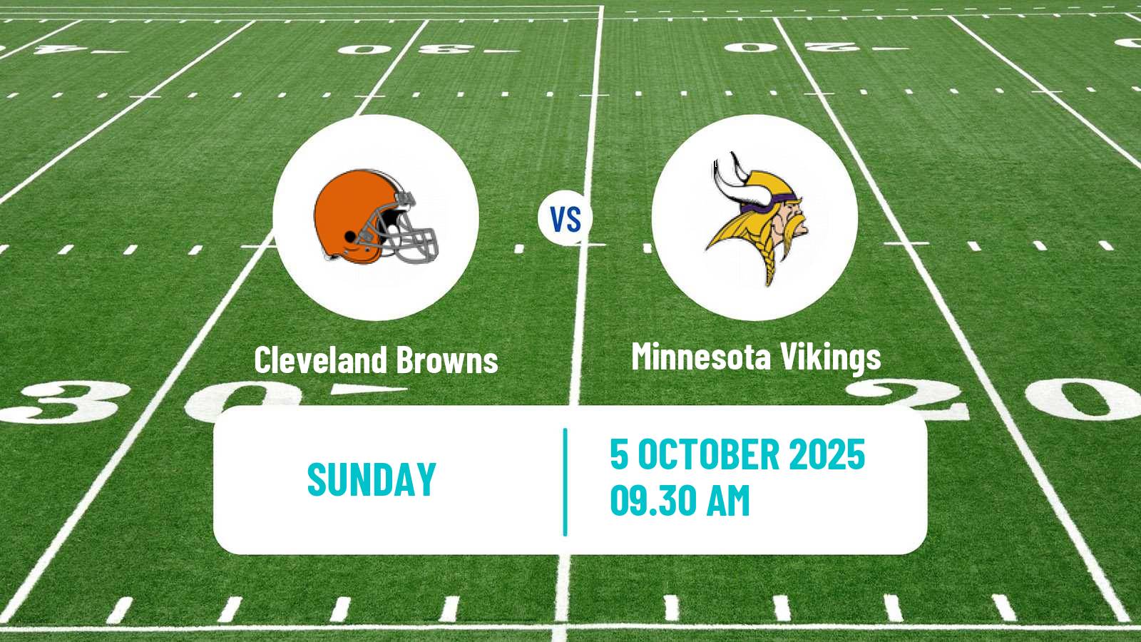 American football NFL Cleveland Browns - Minnesota Vikings