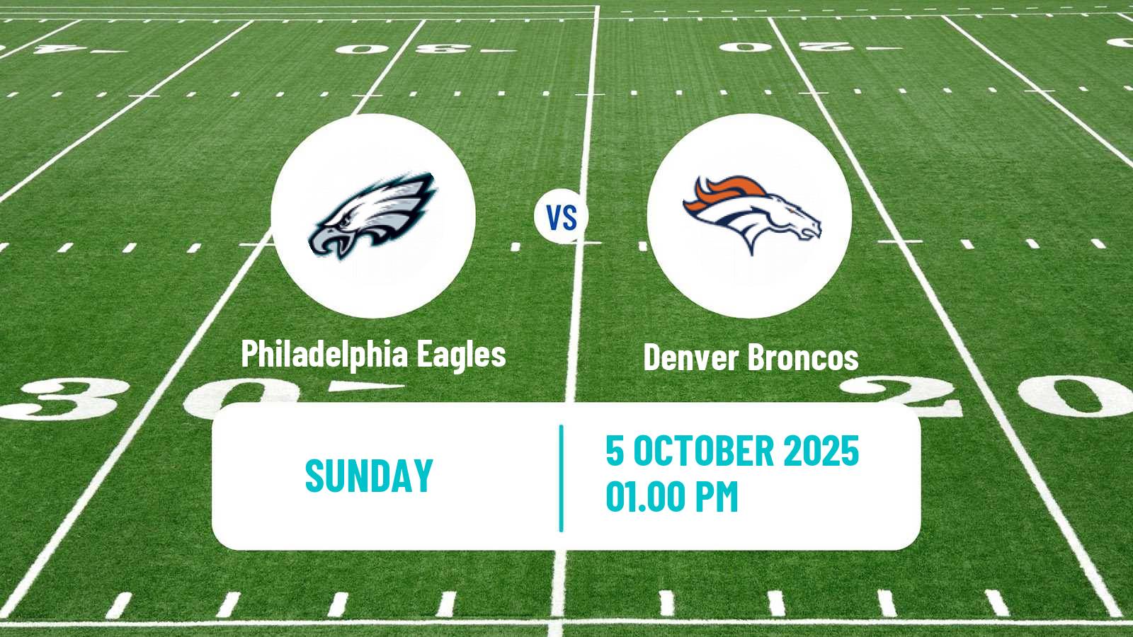 American football NFL Philadelphia Eagles - Denver Broncos