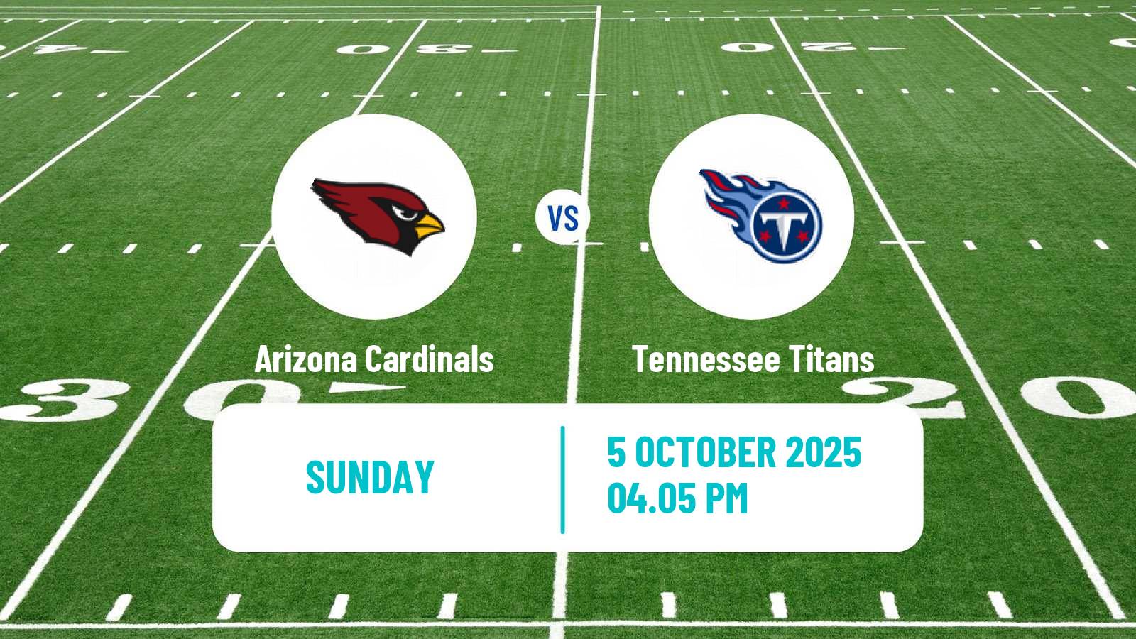 American football NFL Arizona Cardinals - Tennessee Titans