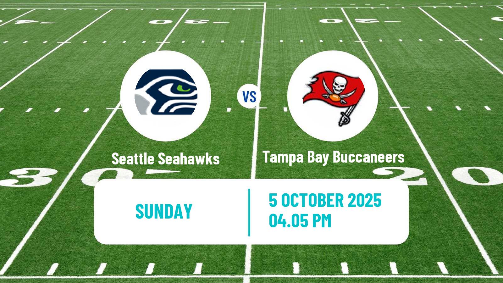 American football NFL Seattle Seahawks - Tampa Bay Buccaneers