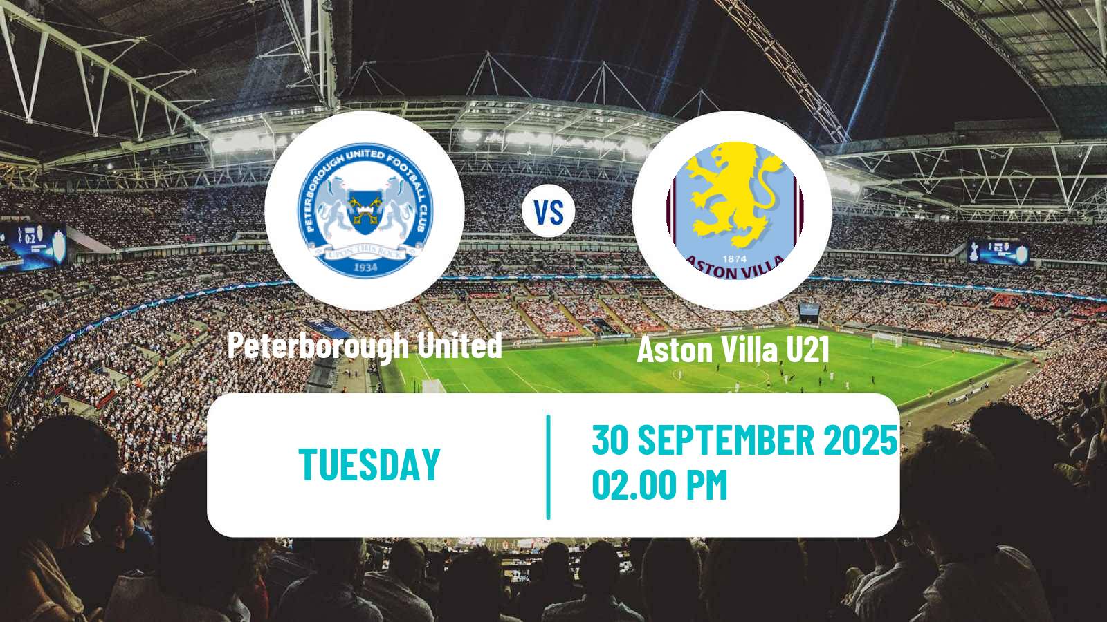 Soccer English EFL Trophy Peterborough United - Aston Villa U21