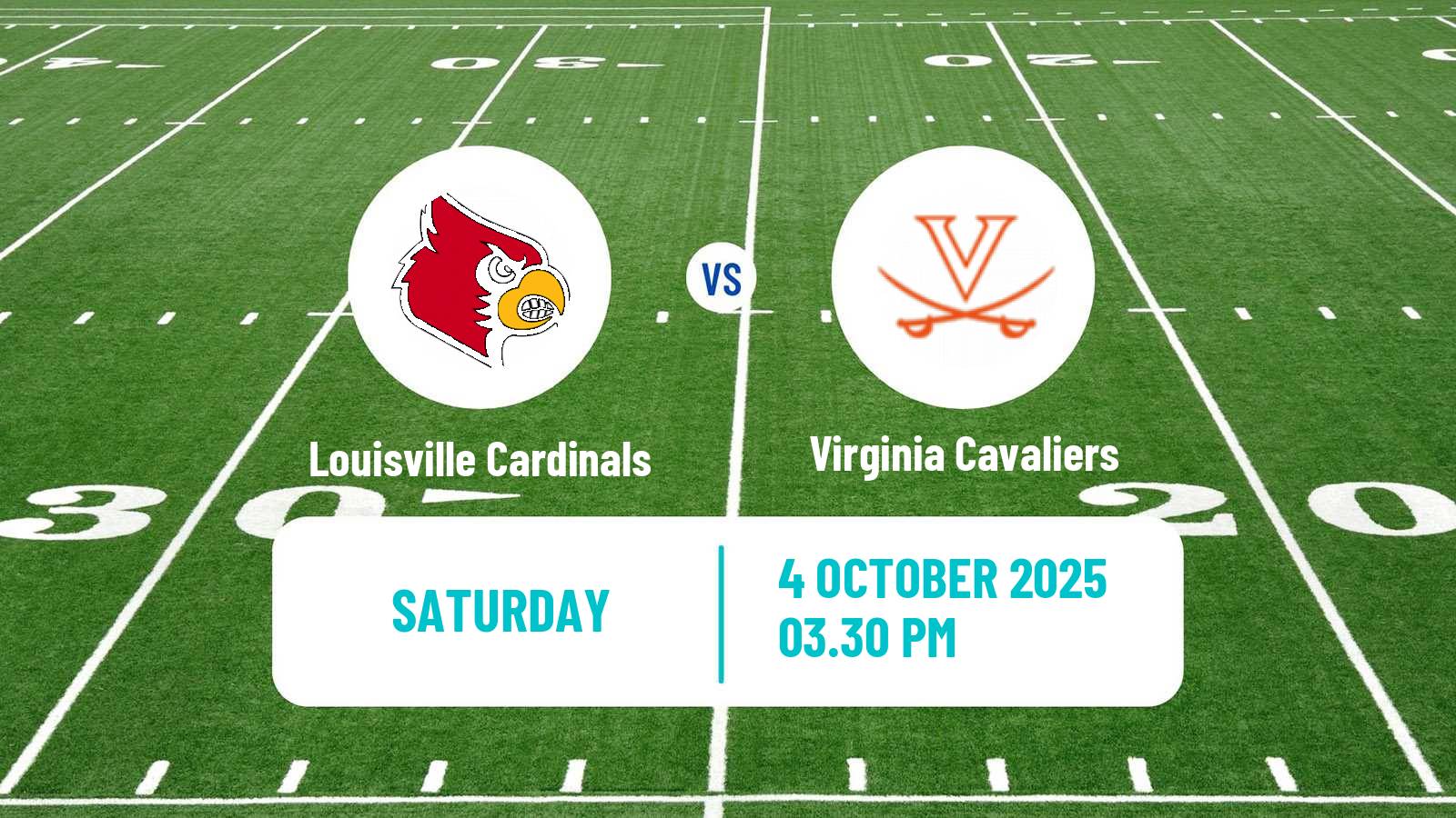 American football NCAA College Football Louisville Cardinals - Virginia Cavaliers