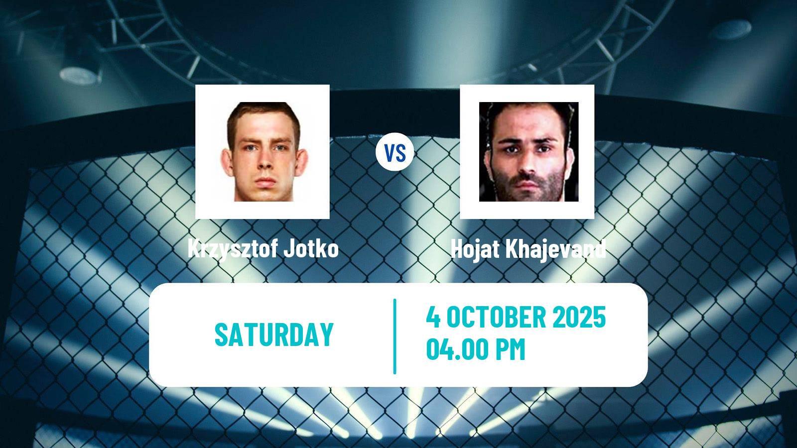 MMA Middleweight Tipsport Gamechanger Men Krzysztof Jotko - Hojat Khajevand