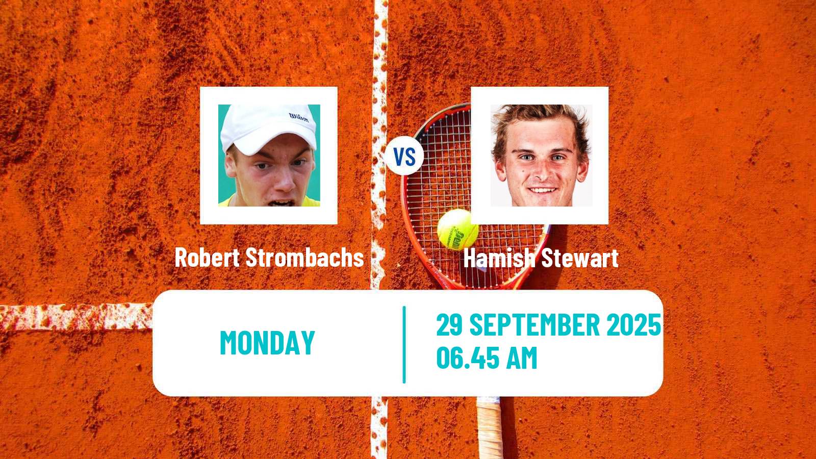 Tennis Mouilleron Le Captif Challenger Men Robert Strombachs - Hamish Stewart