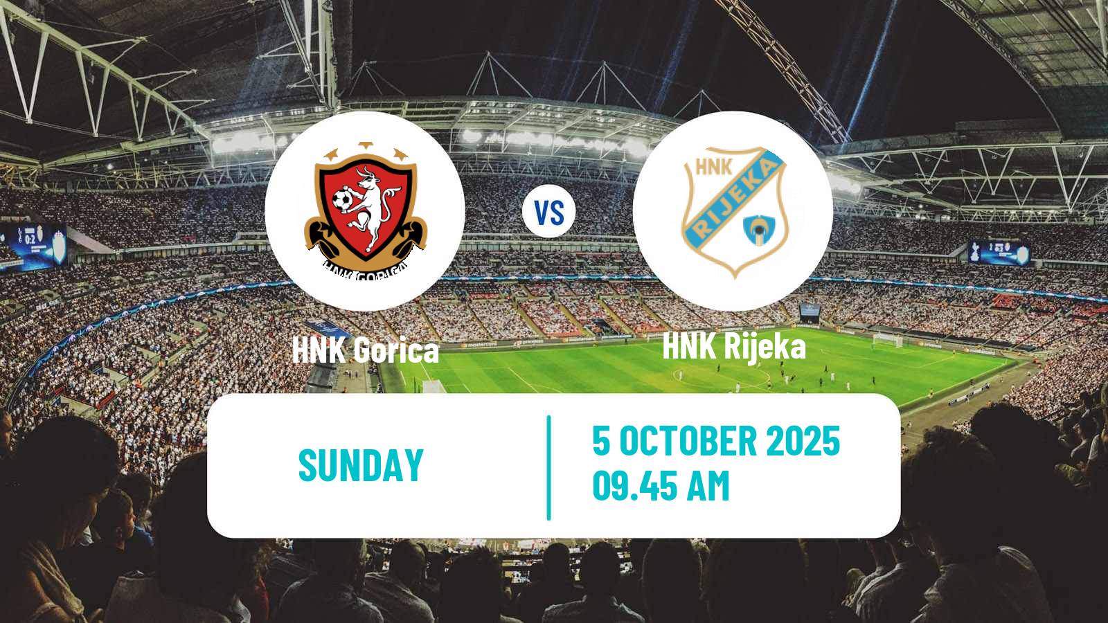 Soccer Croatian HNL Gorica - Rijeka